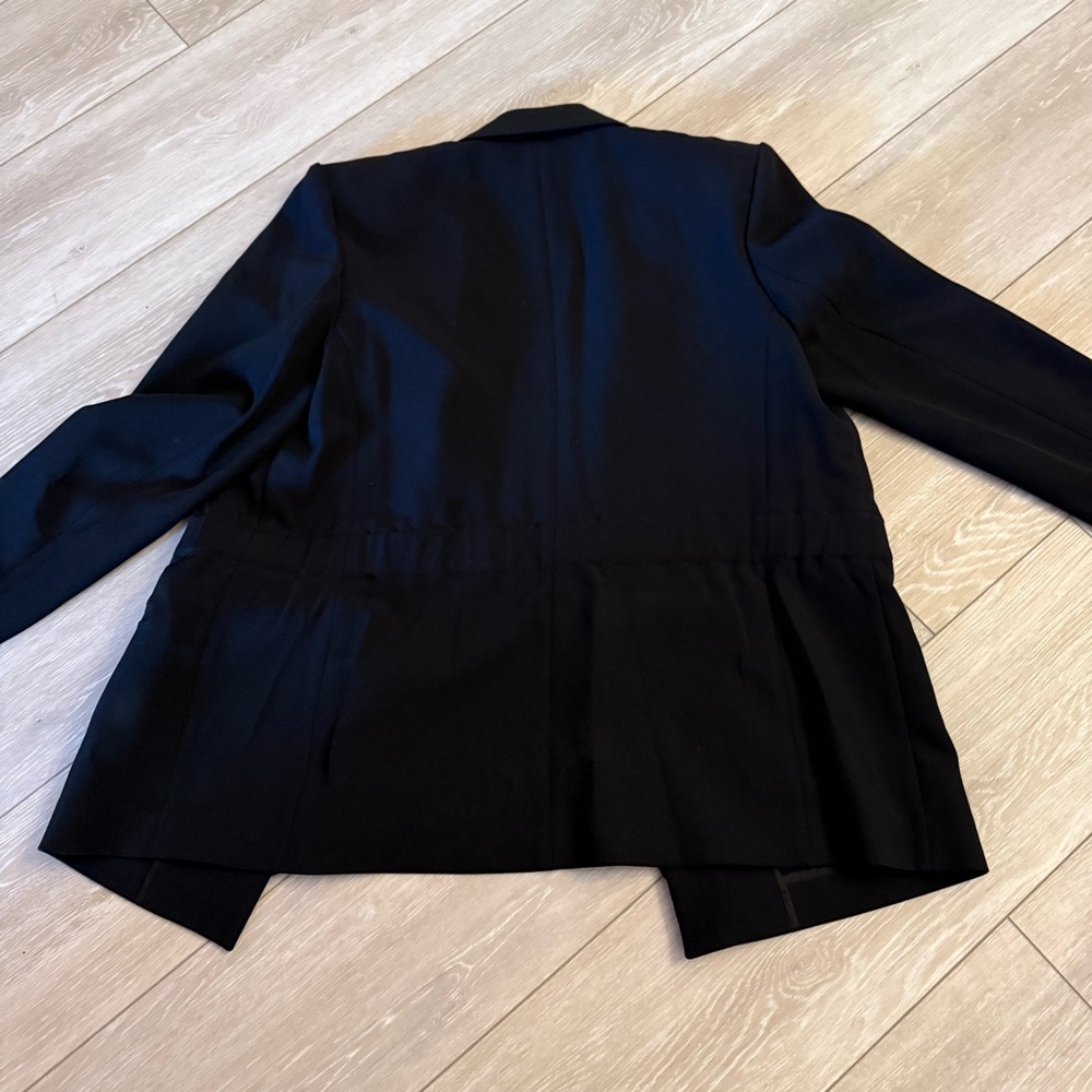 New Calvin Klein Black Tie Waist Blazer Long Sleeve Jacket Coat Blouse career 10 - Picture 7 of 12